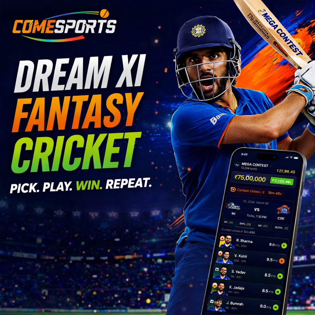 Come App Club Dream XI fantasy cricket ad visual