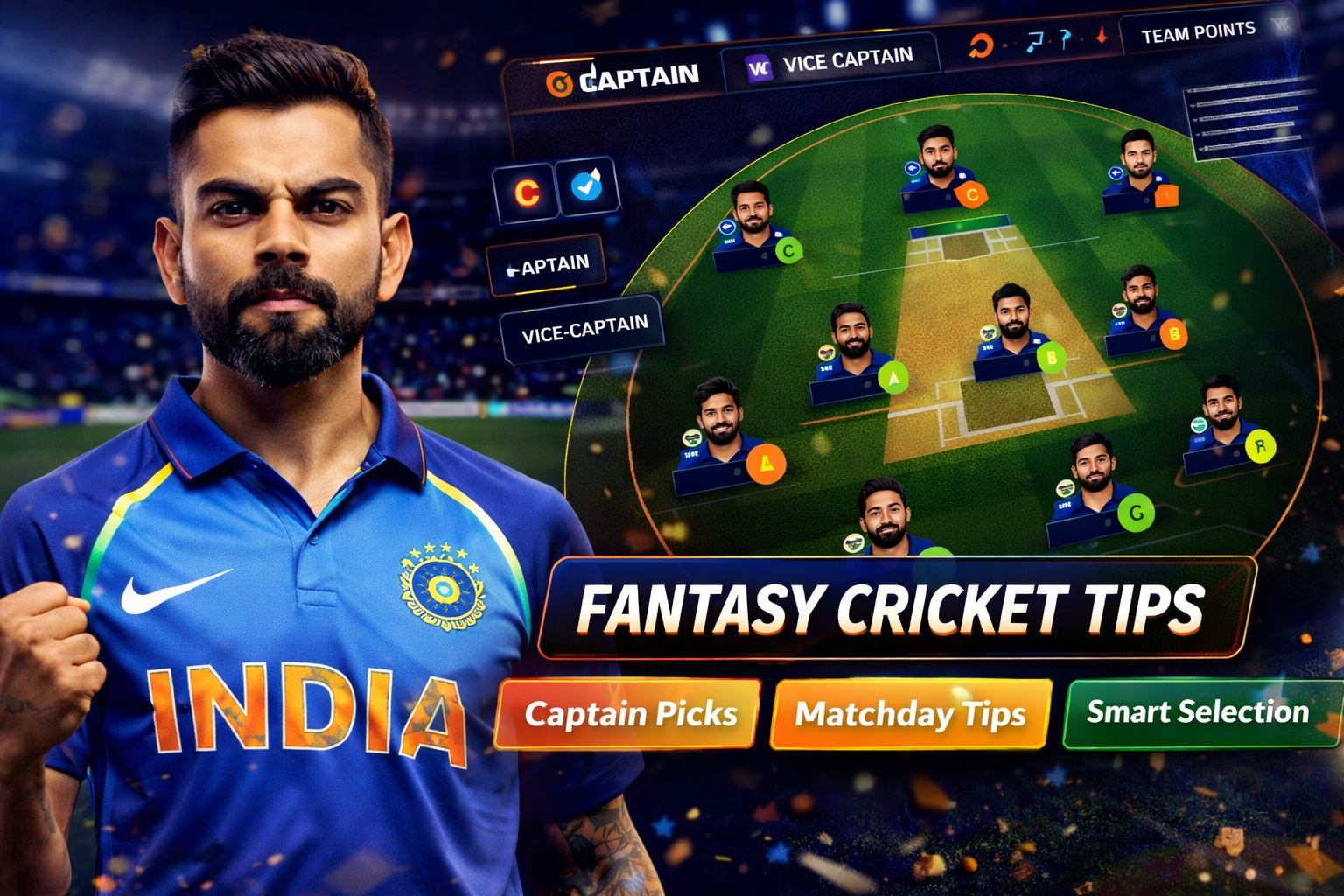 Come App Club role based fantasy cricket checklist